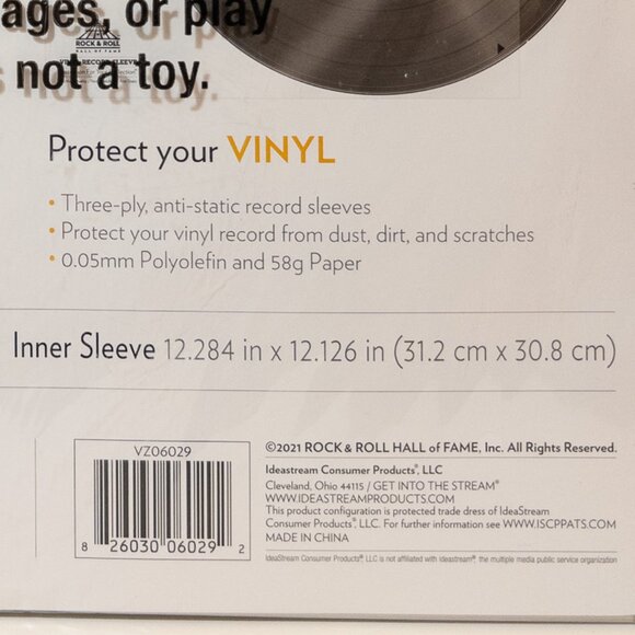 NWT ROCK & ROLL HALL OF FAME Vinyl record protection sleeves 25 outer & inner - Picture 4 of 4